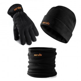Scruffs Winter Essentials Pack Vital Accessories Fleece Hat, Neck Warmer and Gloves T54874